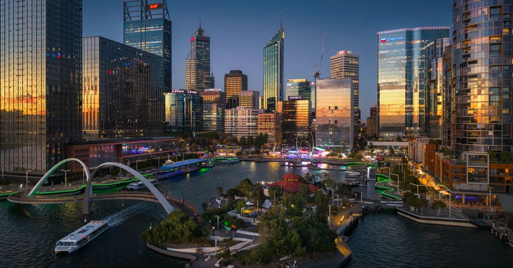 Vue de Perth, en Australie